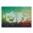 thumbnail image 3 of Africa Cutting Board, Fractal Deer Family Geometric Cut Shapes Hunt Adventure Themed Desert Eco Graphic, Decorative Tempered Glass Cutting and Serving Board, Small Size, Multicolor, by Ambesonne, 3 of 5