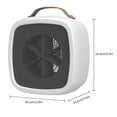 thumbnail image 2 of 500W Ceramic Fan Heater, Quiet Portable Heater With Thermostat, Compact Desktop Space Heater For Office Bedroom Indoor Use, 2 of 3