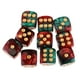 thumbnail image 3 of Dados de juego translúcidos Zulema 50 piezas D6 rojo y verde, 3 of 8