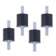 thumbnail image 4 of RomaMX 4pcs 30x30cm amortiguador de vibraciones de goma amortiguador de goma monta para el aire acondicionado (negro), 4 of 7