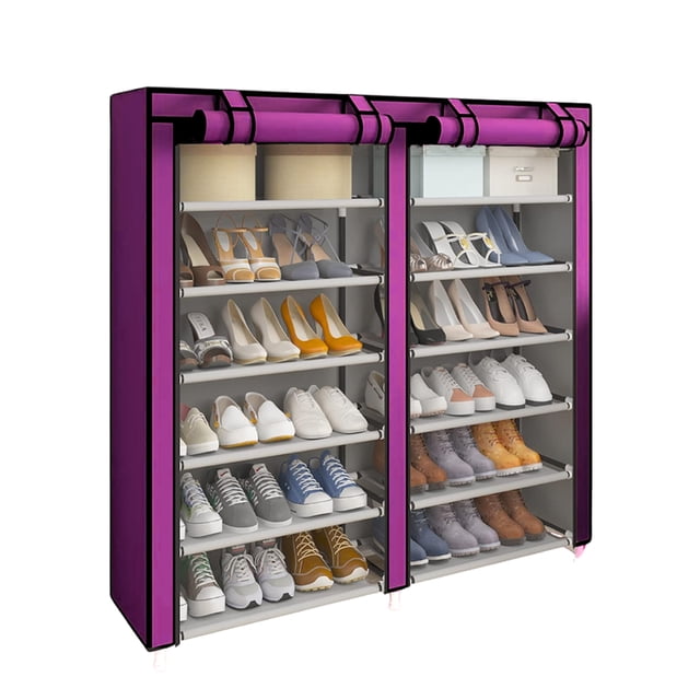 Estante Zapatero Organizador | Closet Armable para Calzado | Acero inoxidable | Closet para 36 Pares de Calzado | Tela Impermeable