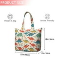 thumbnail image 4 of Beige Cartoon Dinosaurs Flowers Pattern Travel Tote Bags for Women Carry On,Large Weekender Bags for Women Travel,Multi Functional Duffle Bag for Work,Shopping,Sports, 4 of 5