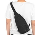 thumbnail image 4 of Bolso Bandolera, Bolso De Pecho Cómodo Impermeable Ajustable Para Hombres Para Exteriores, 4 of 7
