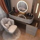 thumbnail image 4 of Accent Makeup Vanity Table With Mirror Dressing ModernTable Dressers For Bedroom Light Luxury Vanity Desk Bedroom Furniture My Lux Decor Round, 4 of 28