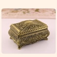 thumbnail image 3 of Boîte à Bijoux en Alliage Rectangulaire Accessoires pour Style Créatif Rétro Rangement de Perles, 3 of 7
