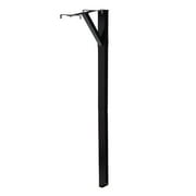 Gibraltar Mailboxes Powder Coated Steel Drive In Adjustable Mailbox Post, Black