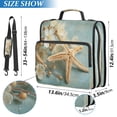 thumbnail image 3 of Water-Resistant 3-Ring Binder Organizer with Multiple Pockets Zipper Binder Bag for Office Starfish with Flowers, 3 of 8
