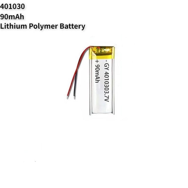 Batterie Li-Ion 3.7V 90mAh 401030 Batterie Rechargeable Lithium Polymère pour Casque Bluetooth MP3 MP4