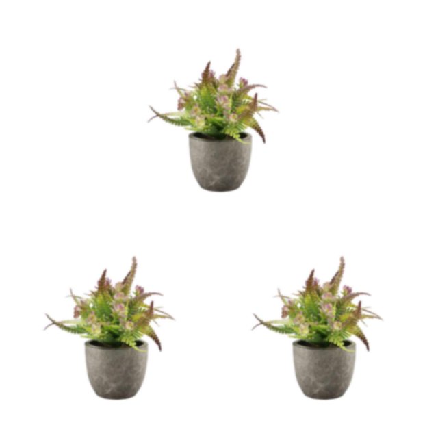Decodeary Green Eco-friendly Artificial Money Tree In Pot Long-lasting Durability Realistic Appearance purple rose 3Set