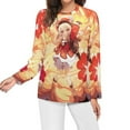thumbnail image 3 of Genshin Impact Women's Pajama Top 3D Digital Print Sleepwear Trendy Crewneck Pullovers Long Sleeve Shirts 5XL, 3 of 8