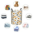 thumbnail image 6 of Fotbe Dog Faces Laundry Basket with Handles, Waterproof Large Laundry Hamper, Wash Bag for Corner Dorm, Rolling Laundry Basket with Handles-Medium, 6 of 8