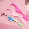 thumbnail image 4 of Ergonomic Pink Rose Eyelash Tweezers - Precision Beauty Tool for Professional Lash Application, Comfort Grip, Alcohol-Free, 4 of 5