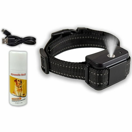 UPC: 0840042301808 | Downtown Pet Supply – Citronella Dog Collar – Humane No-Bark Collar for Citronella Spray – Collar  Spray Device  Citronella Spray  USB Charger & Manual