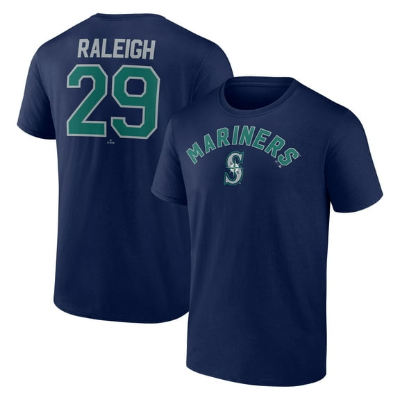 Men's Cal Raleigh Navy Seattle Mariners Winning Streak Name & Number T-Shirt