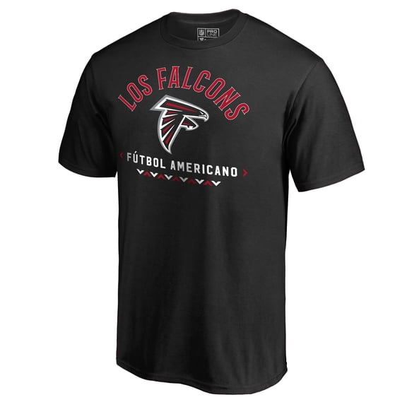 Men's Black Atlanta Falcons Futbol Americano T-Shirt