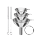 thumbnail image 1 of Mini Embudos De Cocina Para Llenar Botellas, Acero Inoxidable Lab.G, Plateado, 1 of 5