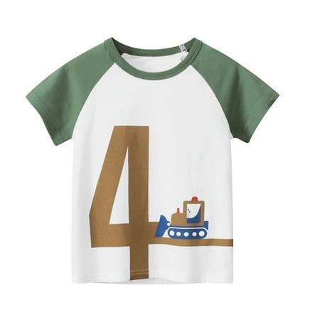 

Baby Boys Girls Short-Sleeve T-Shirt Tops Toddler Kids Summer Tee 1-6T