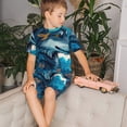 thumbnail image 4 of Balery Blue Iceberg Leaf Wolf Conjunto de Pijama Infantil de Manga Corta con Estampado – Ropa de Dormir de Algodón Suave-Medium, 4 of 6
