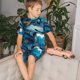 thumbnail image 4 of Balery Blue Iceberg Leaf Wolf Conjunto de Pijama Infantil de Manga Corta con Estampado – Ropa de Dormir de Algodón Suave-Medium, 4 of 6