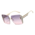 thumbnail image 2 of Gafas de sol de mujer extragrandes, cuadradas, para ir de compras. Marco beige, 2 of 9
