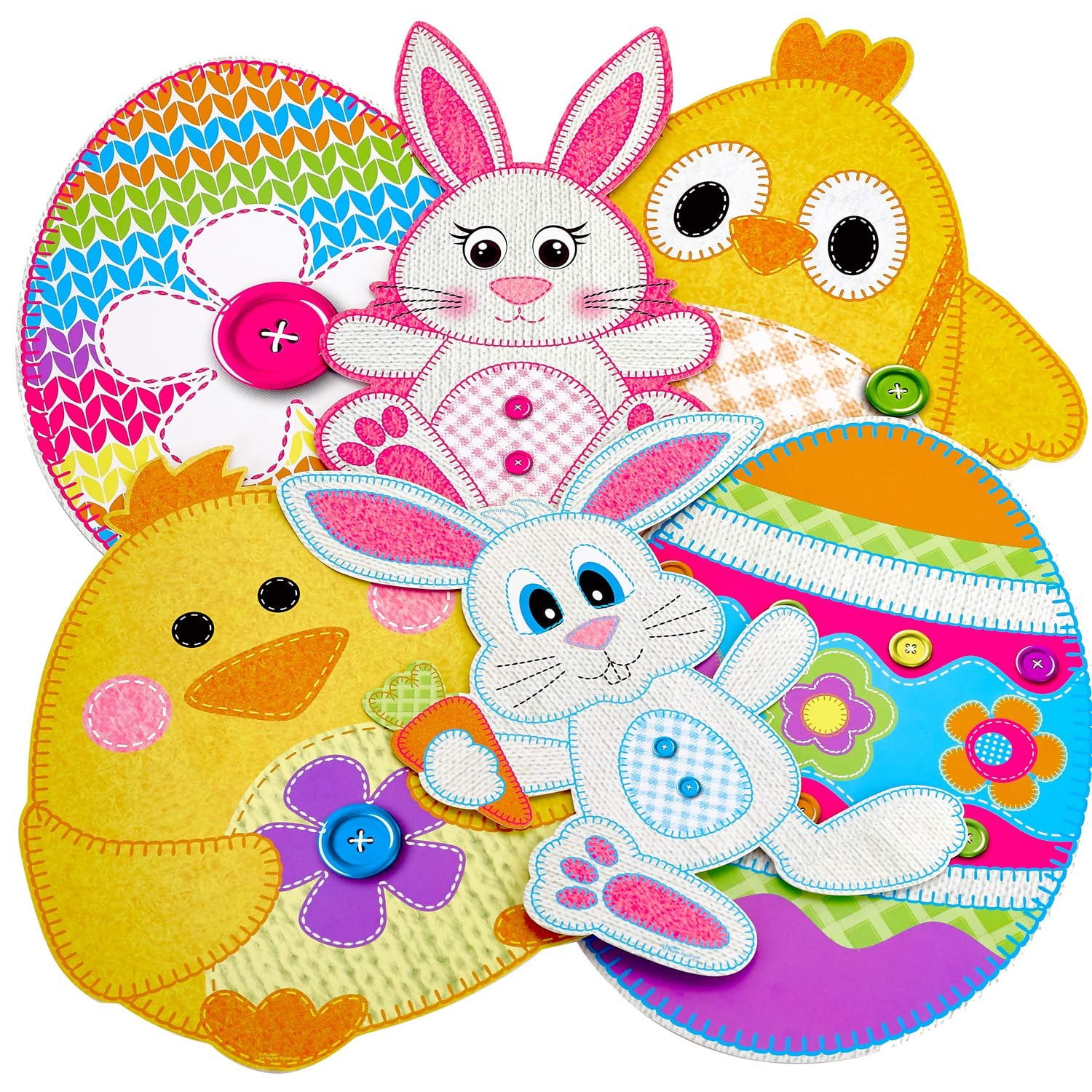 Kicko Easter Cutout Decorations 12 Pieces 10 Inches for Kids