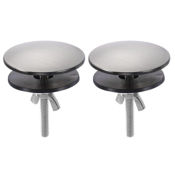 2 Pack Kitchen Sink Hole Cover Gray, 2 Inch Faucet Hole Cover Stainless Steel for Most Sink Holes