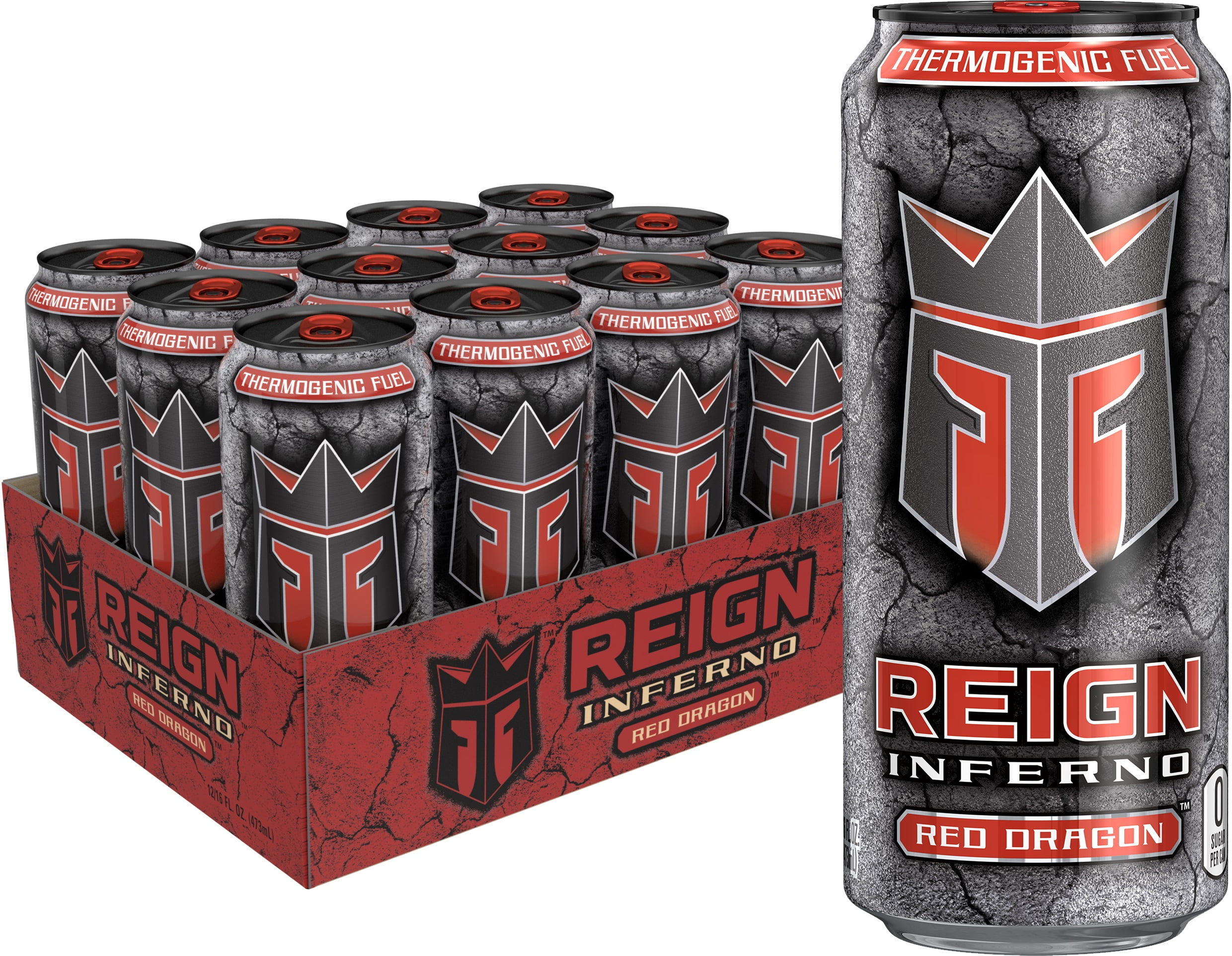 (12 Cans) Reign Total Body Fuel Inferno Energy Drink, Dragon Blood, 16 ...