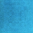 thumbnail image 1 of Ahgly Company Indoor Square Persian Light Blue Bohemian Area Rugs, 7' Square, 1 of 4