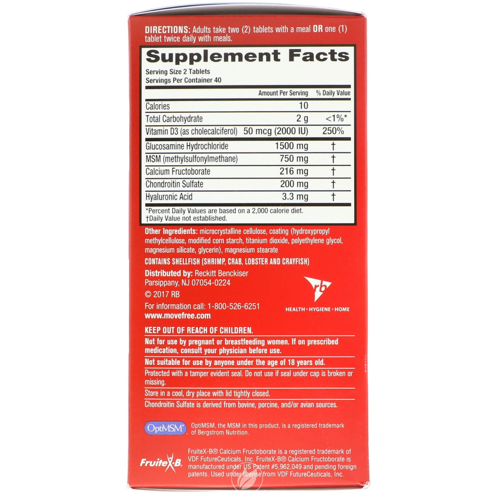 (4 Pack) Schiff, Move Free, Joint Health, 80 Coated Tablets