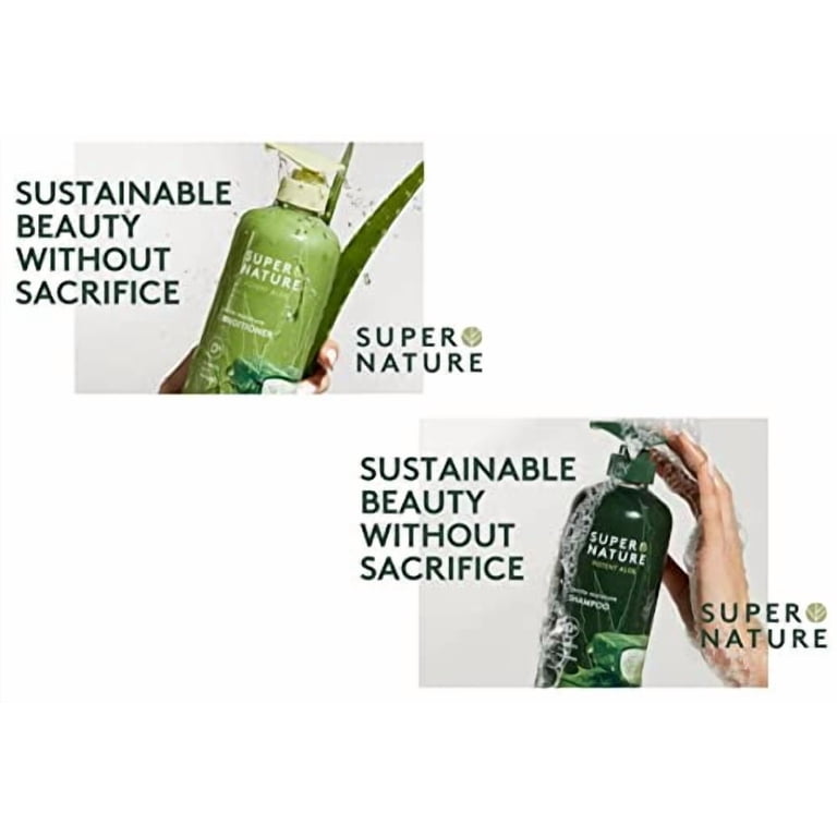 スーパーナチュレ　Super Nature ZhuoYa Super Nature Aloe Moisture Shampoo and Conditioner, 30 fl