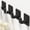 Black-4 Pack, variant on Square Self Adhesive Towel Hooks - 4 Pack Matte White Metal  Right-angle Design For Towels Robes & Hats Organize Bathroom Kitchen Entryway Doors Cabinets On Smooth Surfaces