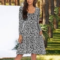 thumbnail image 7 of Neewe Fall Dresses for Women 2025 Boho Floral V Neck Long Sleeve Casual A-Line Mini Dress Sundress with Pocket, 7 of 7