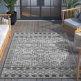 thumbnail image 3 of Well Woven Medusa Quay Modern Tribal Grey 5'3" x 7'3" Indoor Outdoor Area Rug, 3 of 3