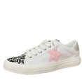 thumbnail image 3 of Gypsy Jazz Womens Cosmic 2 Glitter Star Fashion Sneaker (10, White Pink Silver), 3 of 5