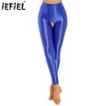 thumbnail image 2 of Mallas para mujer, pantimedias sexis brillantes, medias brillantes de cintura alta, medias de entrenamiento de gimnasia, pantalones de Yoga ajustados, 2 of 5