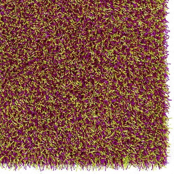 Riverbay Furniture Transitional Shag Polyester 8'x10' Rug in Pink and Green