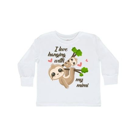 

Inktastic Hanging With My Mimi Gift Toddler Boy or Toddler Girl Long Sleeve T-Shirt