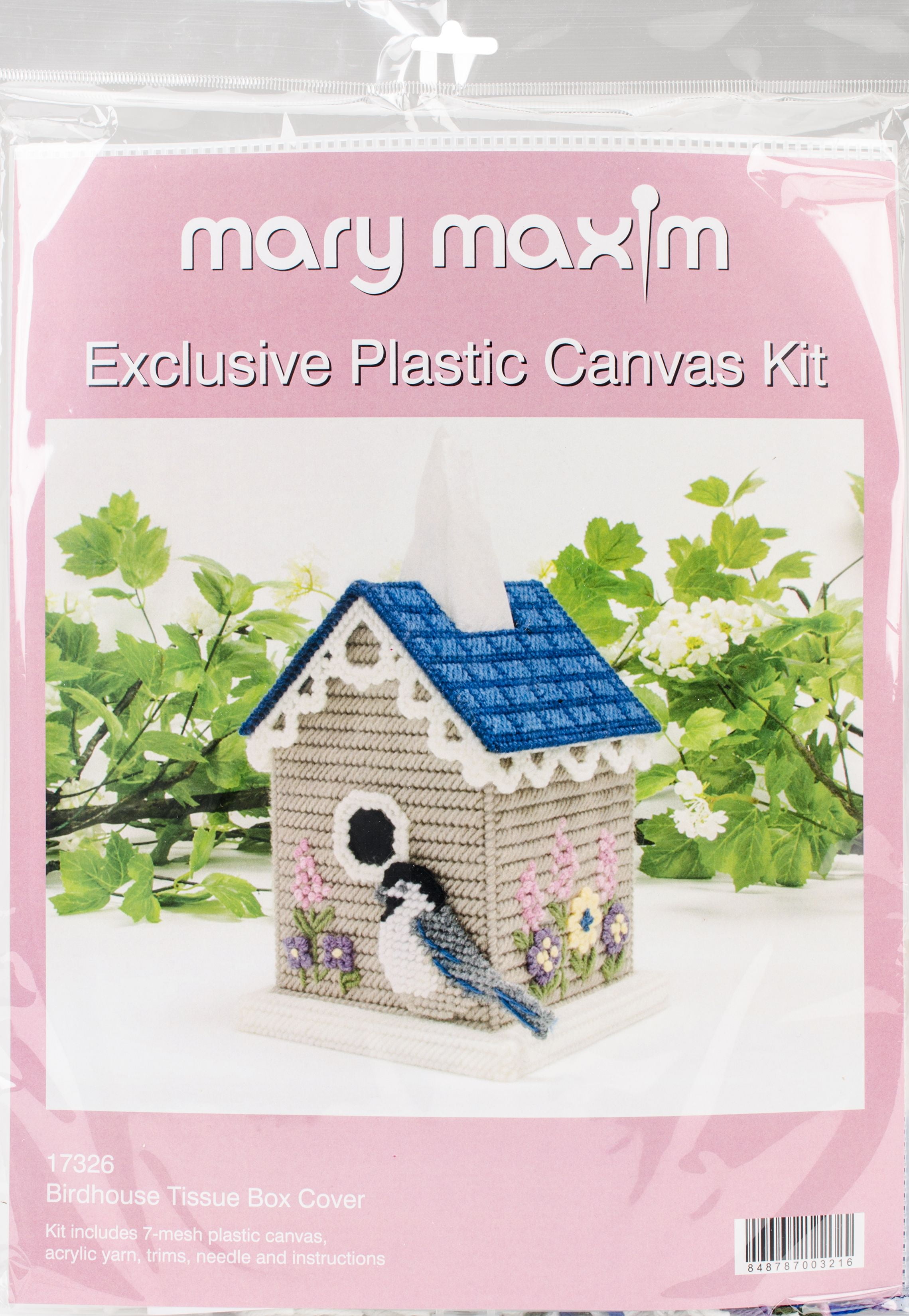 5 Mary Maxim Birdhouse Plastic Canvas Tissue Box Kit Arts, Crafts & Sewing Needlework Arts
