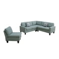 thumbnail image 2 of Pale Green Massa Flannel 4-Piece Couch Living Room Sofa Set Modular sofa, 2 of 6