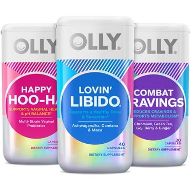 OLLY Total Women’s Wellness, Lovin’ Libido, Happy Hoo-Ha, Combat Cravings Variety 3-Pack