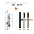 thumbnail image 2 of Door Lock, Waterproof Outdoor Finrprint TUYA APP RFID Card Code Keyless Smart Electronic Door Lock Aluminum/s Sliding ,Easy to Install, 2 of 7