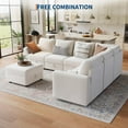 thumbnail image 3 of Senfot Modular Sectional Sofa,Cloud Sectional Couches, Couch Sectional with Large Storage & Ottoman for Living Room, l-Shape (Beige 7-Seater), 3 of 7