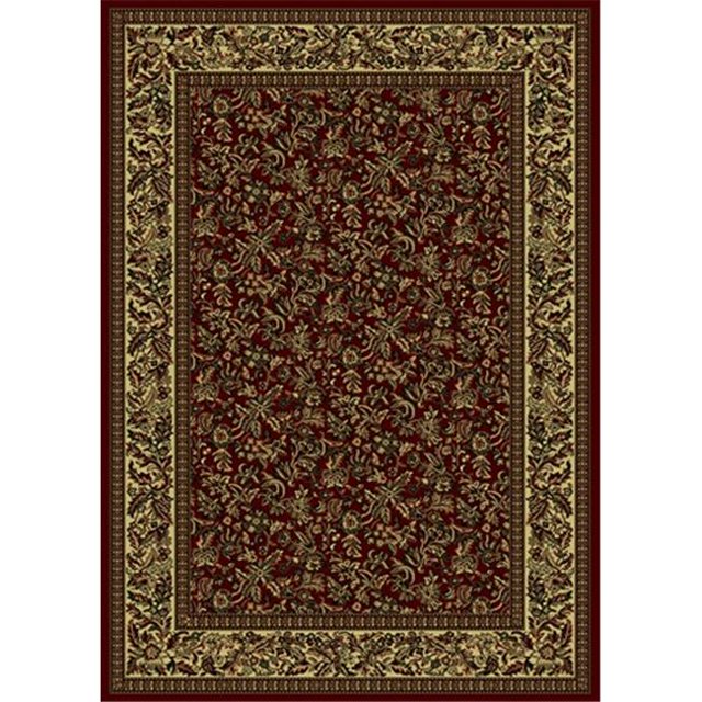 Radici 1219-2014-BURGUNDY Castello Rectangular Burgundy Traditional Italy Area Rug, 2 ft. 2 in. W x 7 ft. 7 in. H