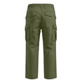 thumbnail image 6 of Cargo Pants for Men Elastic Waist Work Pants with Drawstring Multi Pockets Hiking Lightweight Tactical Trousers Army Green S, 6 of 8