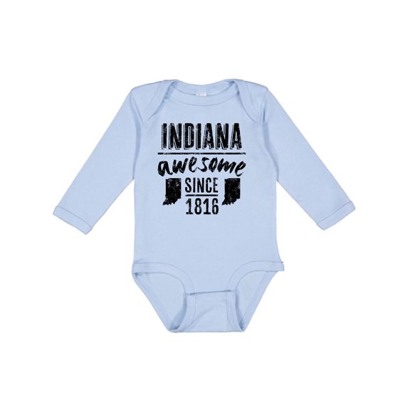 Inktastic Indiana Awesome Since 1816 Boys or Girls Long Sleeve Baby Bodysuit
