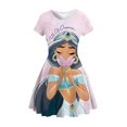 thumbnail image 2 of Vestido de princesa Jasmine de Aladino de Disney para niñas, hermosos vestidos de fiesta, disfraces de fantasía, vestidos casuales de verano acampanados para niños, 3-14T4T heqiyong CONDUJO, 2 of 2