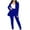Blue, variant on Hueook Womens Business Suit Plus Size Long Sleeve Fashion Casual Slim Solid Color Suit Suit Office Two-piece Suit Pants Suit on