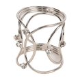 thumbnail image 4 of BalsaCircle 4 Silver Metal Hollow Woven Dinner Napkin Rings Rhinestones Wedding Party Event Decorations Supplies, 4 of 8