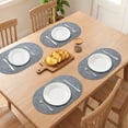 thumbnail image 3 of Unique Bargains 6pcs Oval Table Mats for Kitchen Starry Gray/Dark Gray 17.3"x11.8", 3 of 6