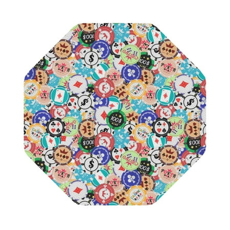 

Matuu Colored Casino Chips for Cup Coasters Set of 6 Leather Coasters Desk Coasters for Office Measures 4” x 4” Octagon